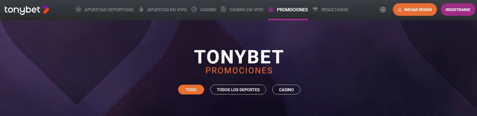 Bonos de Casino disponibles en Tonybet