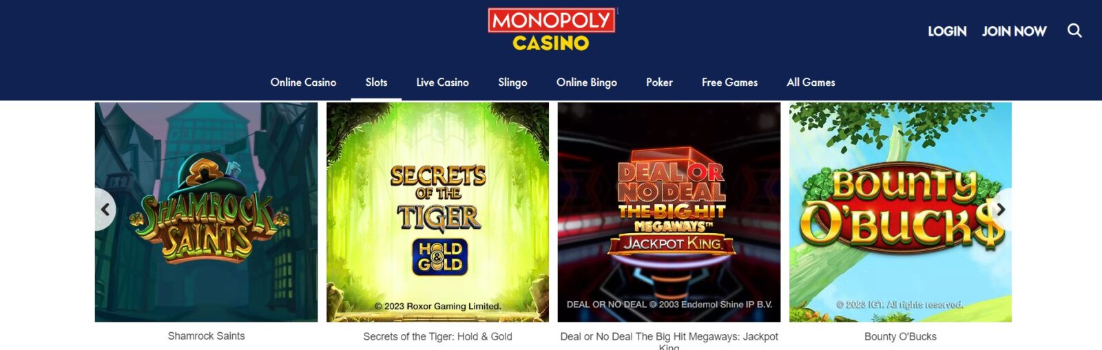 Juegos y Apuestas Disponibles en Monopoly Casino
